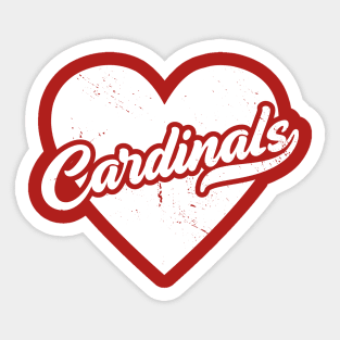 Vintage Cardinals School Spirit // High School Football Mascot // Go Cardinals Sticker